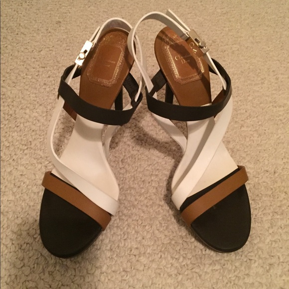 Christian Dior color block leather slingback 37.5 - Picture 16 of 16